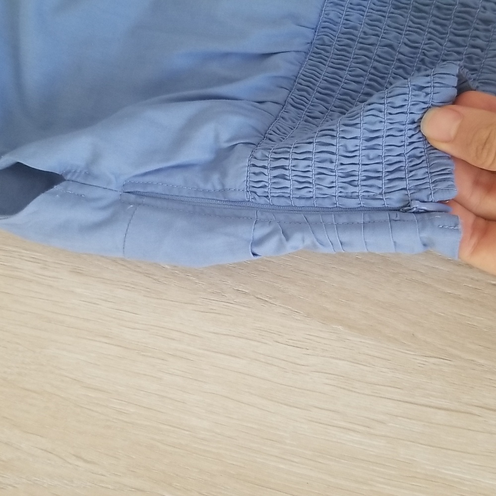 Abercrombie & Fitch Sky Blue Ruched Blouse - Picture 4 of 6